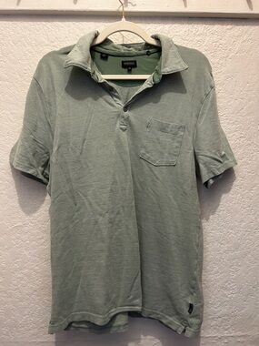 Buffalo David Bitton Sage Green Short-Sleeve Polo